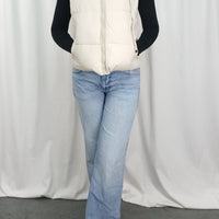 DOUDOUNE BEIGE SANS MANCHES AVEC LACET AUTOUR DU COU - DISPONIBLE EGALEMENT EN NOIR