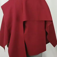 MANTEAU COURT BORDEAU AVEC ECHARPE