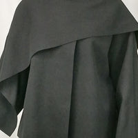 MANTEAU COURT NOIR AVEC ECHARPE