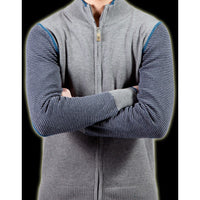 GILET GRIS EN MAILLE JERSEY JUSTING