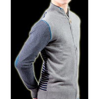 GILET GRIS EN MAILLE JERSEY JUSTING