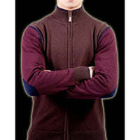 GILET MARRON EN MAILLE JERSEY JUSTING