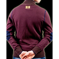 GILET MARRON EN MAILLE JERSEY JUSTING