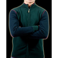 GILET VERT EN MAILLE JERSEY JUSTING