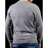GILET BOUTONNE EN MAILLE GRIS