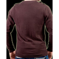 GILET BOUTONNE EN MAILLE MARRON