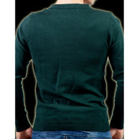 GILET BOUTONNE EN MAILLE VERT