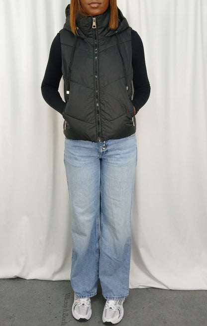 DOUDOUNE BEIGE SANS MANCHES AVEC LACET AUTOUR DU COU - DISPONIBLE EGALEMENT EN NOIR