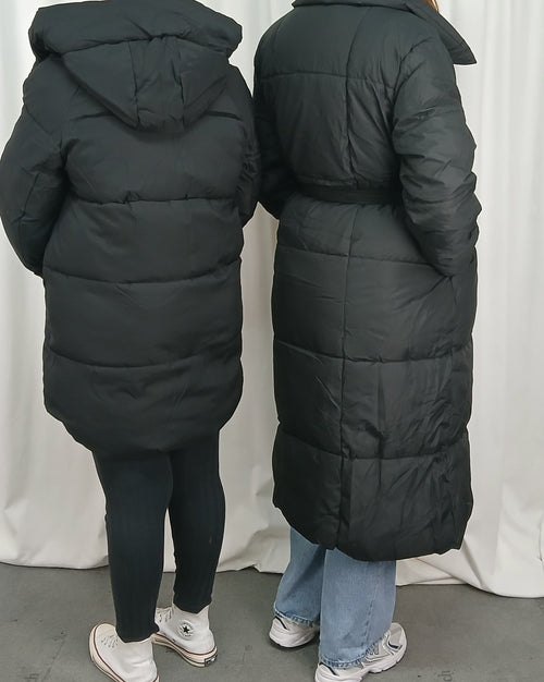 PACK DUO : DOUDOUNE COURTE ET DOUDOUNE LONGUE NOIRE