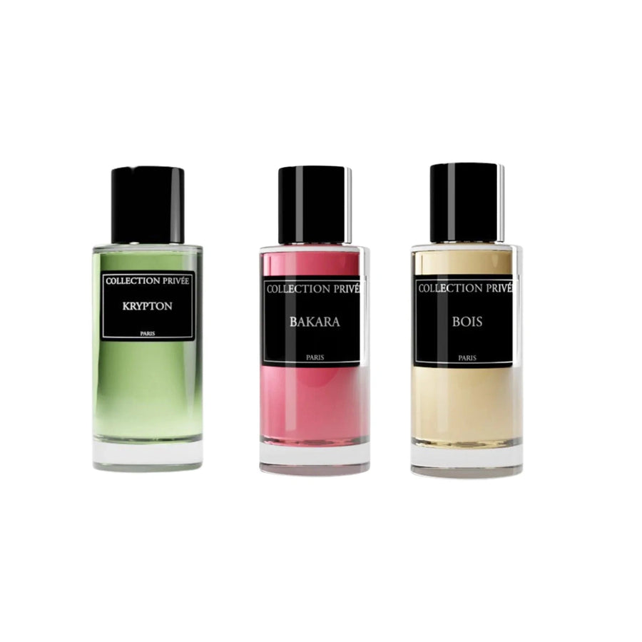 Pack homme 3 parfums Collection Privée 50 ML : Bakara - Bois - Krypton