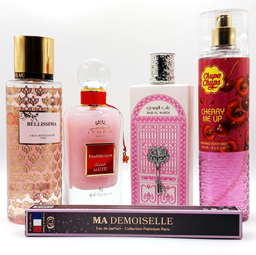 LOT BRUME PARFUMEE BELLISSIMA - POMEGRANATE MUSK - BRUME PARFUMÉE "CHERRY ME UP" - CHUPA CHUPS