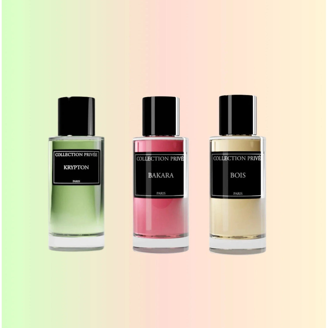 Pack homme 3 parfums Collection Privée 50 ML : Bakara - Bois - Krypton