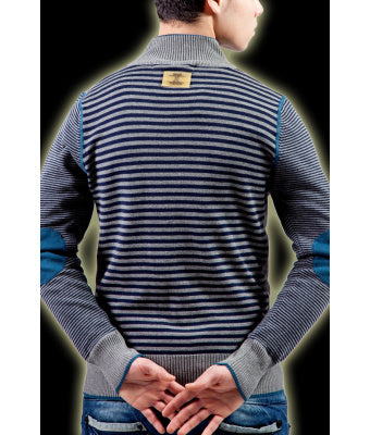 GILET GRIS EN MAILLE JERSEY JUSTING