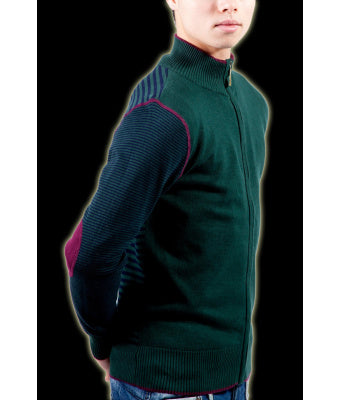 GILET VERT EN MAILLE JERSEY JUSTING