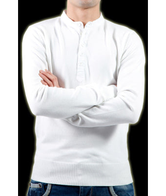 PULL BLANC BOUTON COL NEXT STYLE